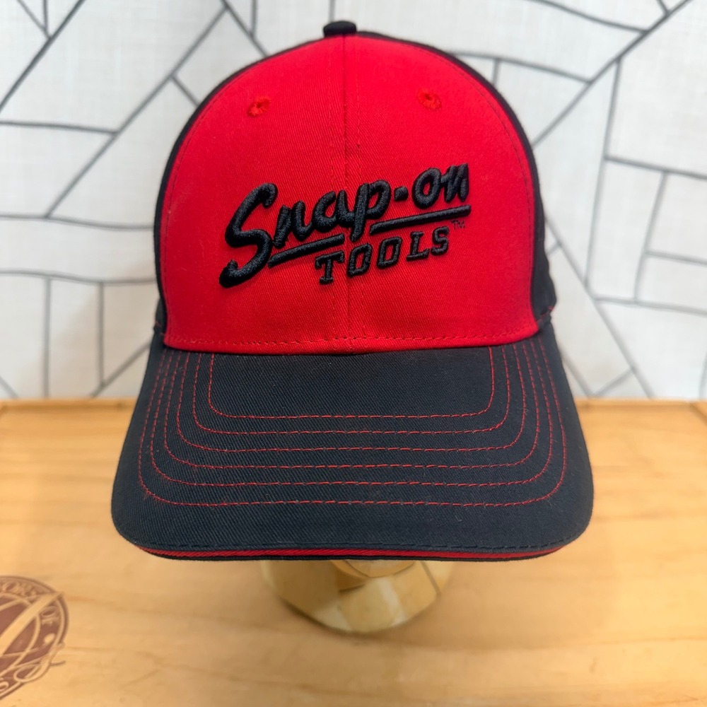 Snap-on Tools Hat OSFA Red Black Embroidered Logo‎ Snapback Baseball Cap